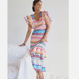 Anthropologie Plenty by Tracy Reese Ruffled Maxi Dress